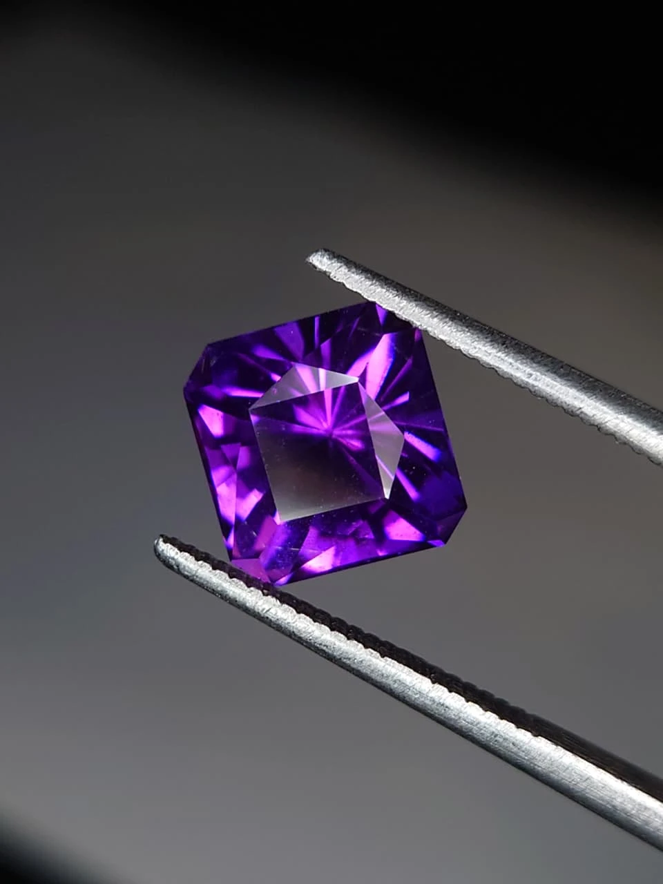 2.3ct Radiant Faceted Siberian Type Amethyst from Nigeria — view 3